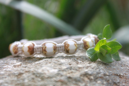 Zajímavý.. Náramek makramé/shamballa — foto 3
