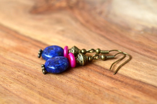 Naušnice s lapis lazuli. — foto 3