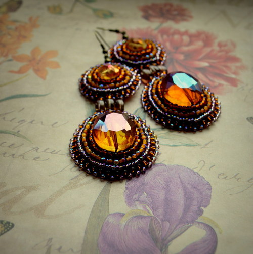 Boucles d'oreilles en orange — foto 4