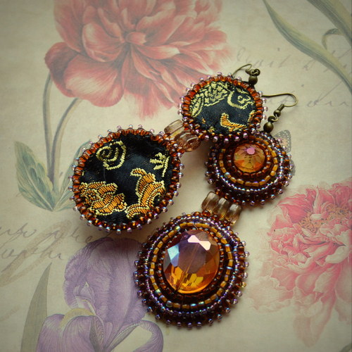Boucles d'oreilles en orange — foto 5