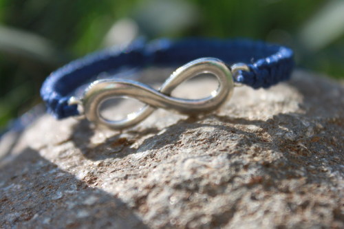 Infinity.. Náramek makramé/shamballa — foto 4