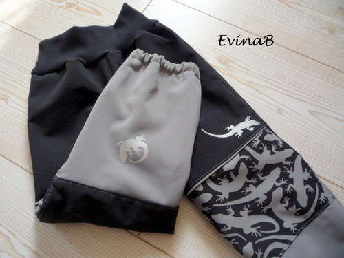Kalhoty softshell vel. 86/92 ještěrčí šedé — foto 2