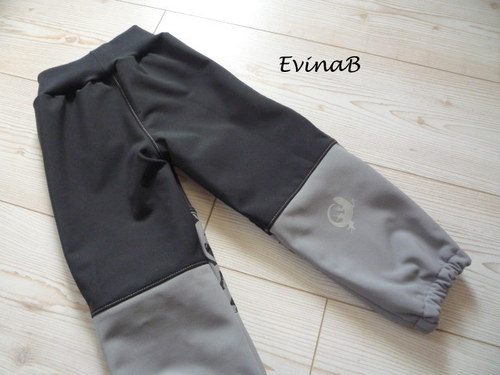 Kalhoty softshell vel. 86/92 ještěrčí šedé — foto 3