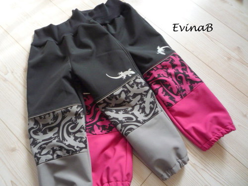 Kalhoty softshell vel. 86/92 ještěrčí šedé — foto 6