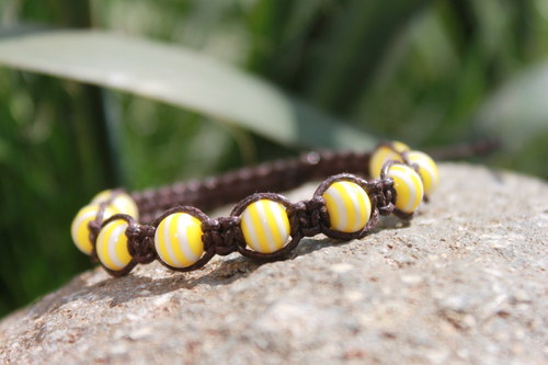 Náramek makramé/shamballa — foto 6