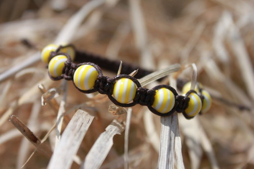 Náramek makramé/shamballa — foto 3