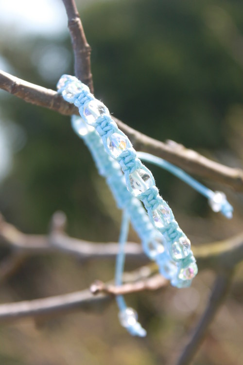 Náramek makramé/shamballa — foto 5