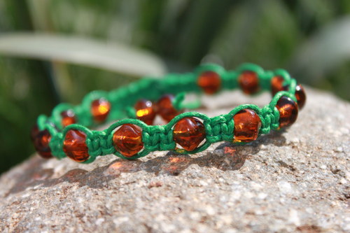 Náramek makramé/shamballa — foto 2