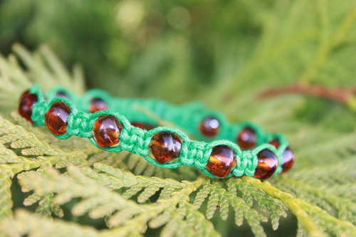 Náramek makramé/shamballa — foto 5