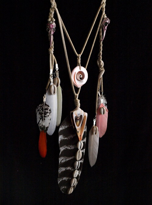 Bird Skull Feather Necklace Rezervace — foto 3