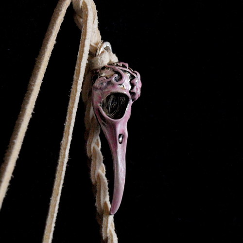 Bird Skull Feather Necklace Rezervace — foto 4