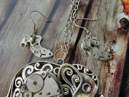 SLONÍ RODINKA.....s naušnicemi - steampunk — foto 3