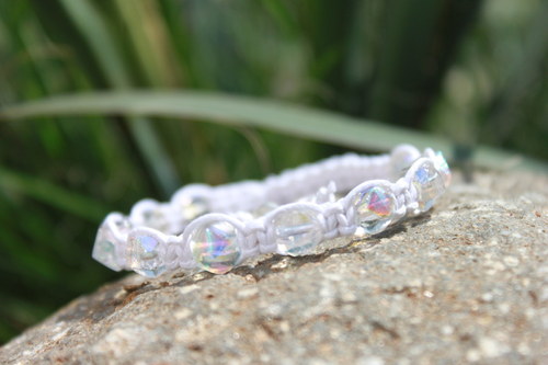 Něžný.. Náramek makramé/shamballa — foto 5