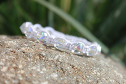 Něžný.. Náramek makramé/shamballa — foto 3