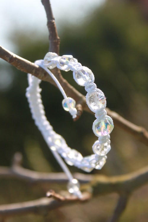 Něžný.. Náramek makramé/shamballa — foto 6