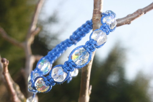 Náramek makramé/shamballa — foto 5