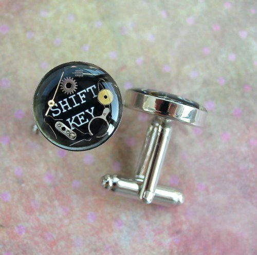 Old typewriter cufflinks — foto 2