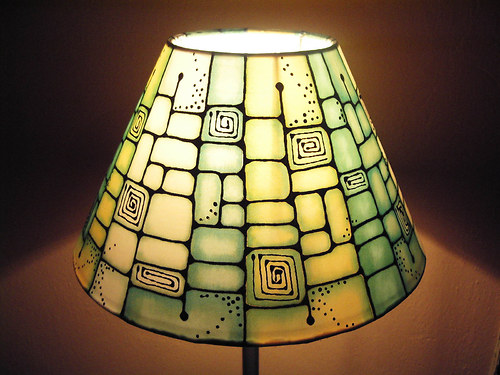 Lampa zelená mozaika — foto 3
