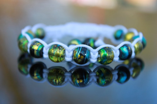 Náramek shamballa/makramé — foto 3