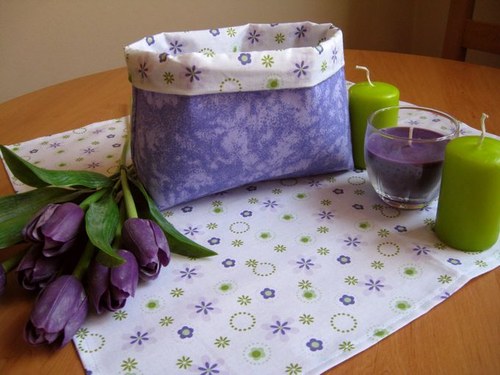 LILA souprava UBRUS+PYTLÍČEK — foto 3