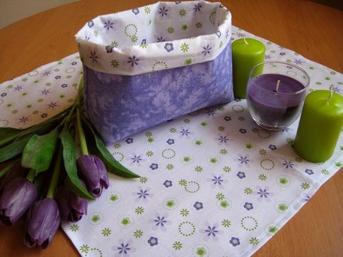 LILA souprava UBRUS+PYTLÍČEK — foto 5
