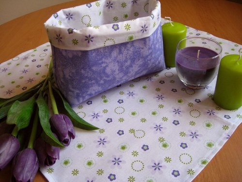 LILA souprava UBRUS+PYTLÍČEK — foto 6