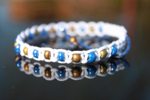 Náramek makramé/shamballa — foto 4