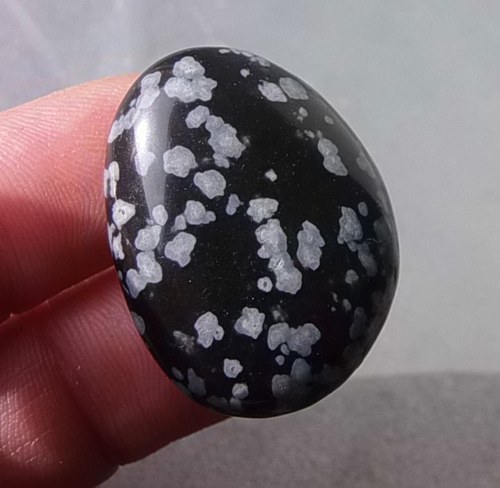 Obsidián vločkový - placka D528 — foto 2
