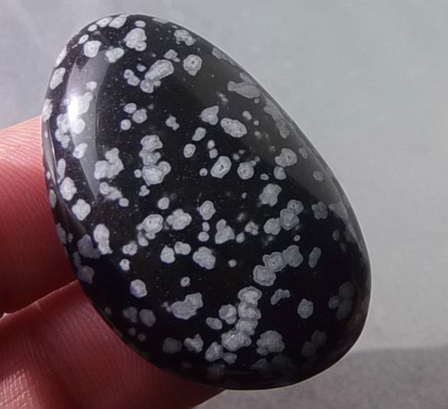 Obsidián vločkový - placka D530 — foto 2