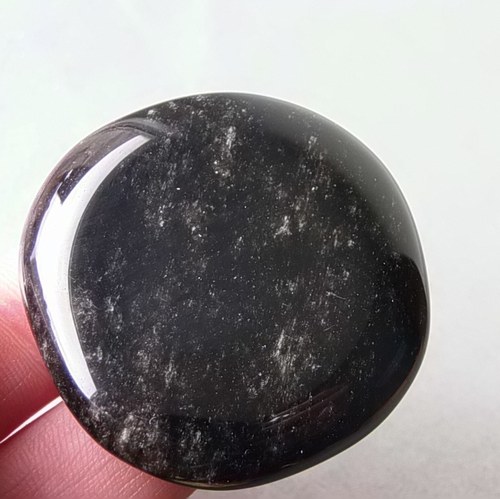 Obsidián stříbrný - placička D539 — foto 2