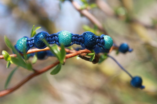 Náramek makramé/shamballa — foto 2