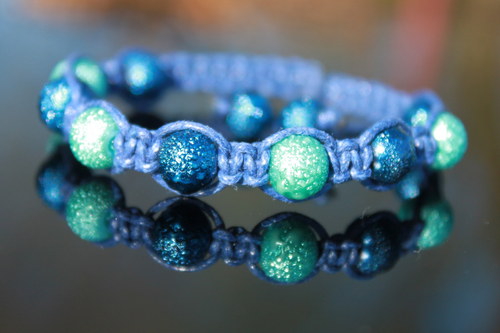 Náramek makramé/shamballa — foto 3