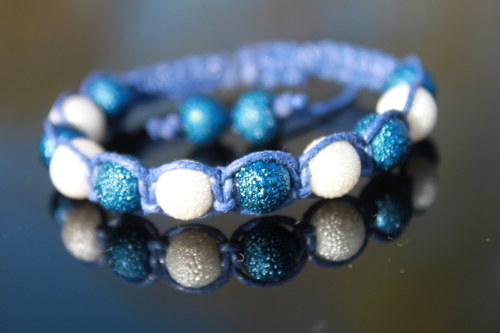 Náramek makramé/shamballa — foto 3