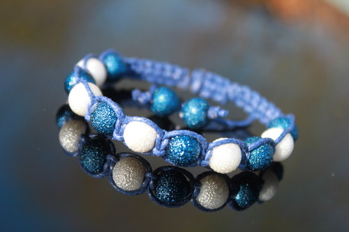 Náramek makramé/shamballa — foto 4
