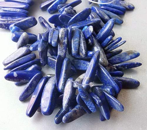 Lapis lazuli - zuby - 10 kusů — foto 2