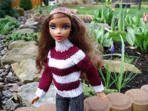 Svetr pro Barbie (3)-bordó — foto 2