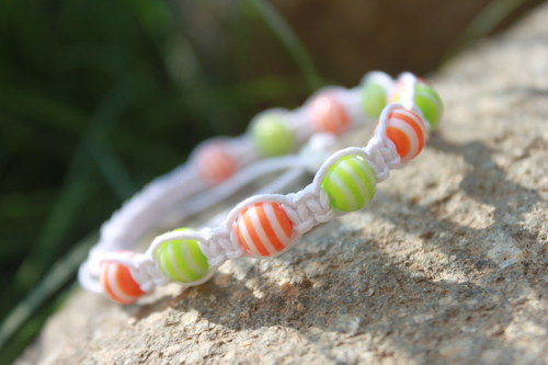 Náramek makramé/shamballa — foto 3