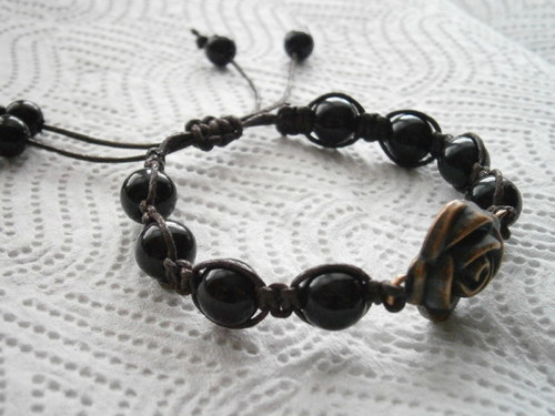 Náramek Shamballa s růžičkou — foto 2