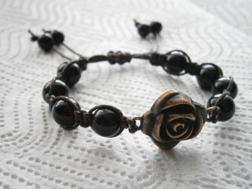 Náramek Shamballa s růžičkou — foto 3