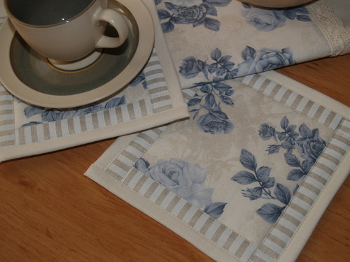 Prostírání pod hrníček - Blue Roses — foto 2