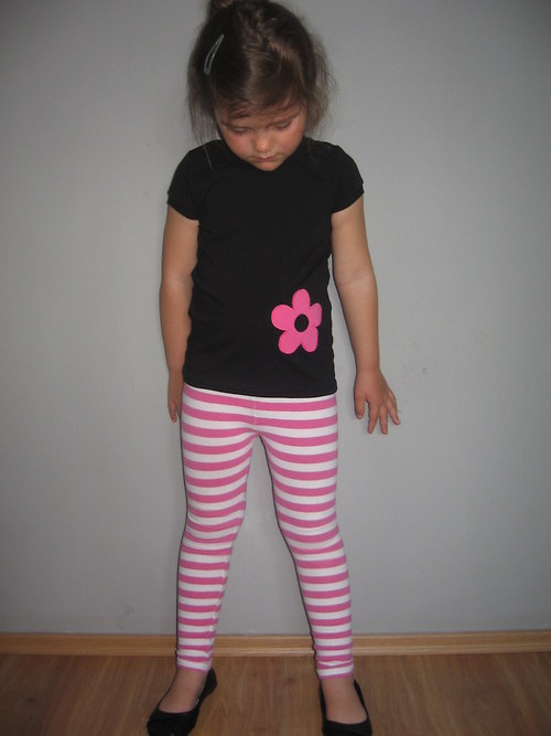 Legínky růžovo/bílé — foto 2