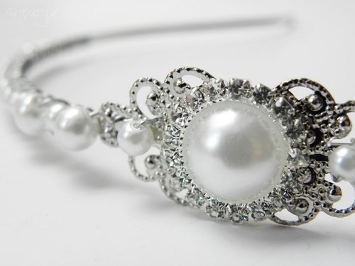 Luxury pearl •svatební čelenka• — foto 3