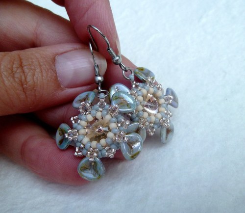Náušnice Silk petals Swarovski — foto 2