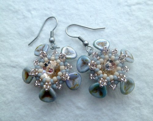 Náušnice Silk petals Swarovski — foto 6