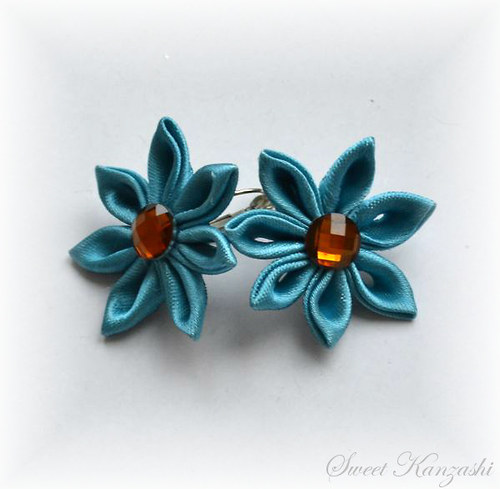 Náušnice Hana Kanzashi — foto 2