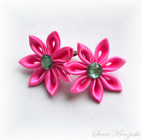 Náušnice Hana Kanzashi — foto 2