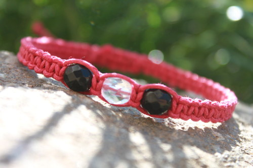 Náramek makramé/shamballa — foto 3