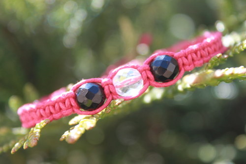Náramek makramé/shamballa — foto 4