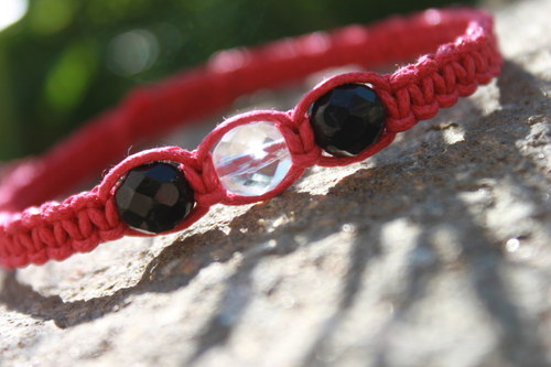 Náramek makramé/shamballa — foto 5