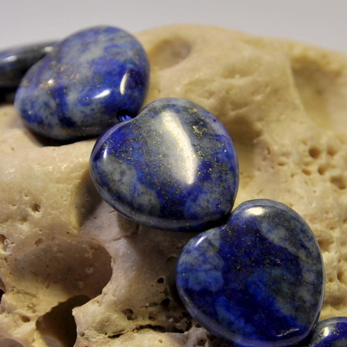LA224/2 Lapis lazuli - srdce 21 mm — foto 2